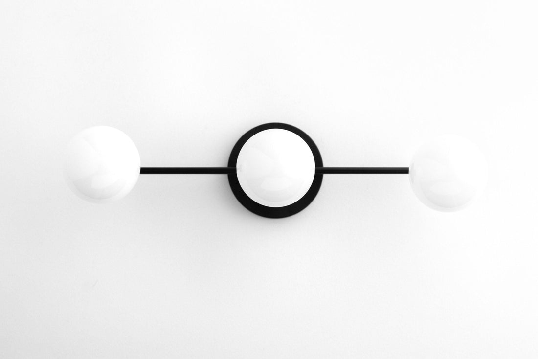 Glorica Glass Mid Century Modern Vanity Light - 3 Light Wall Fixture