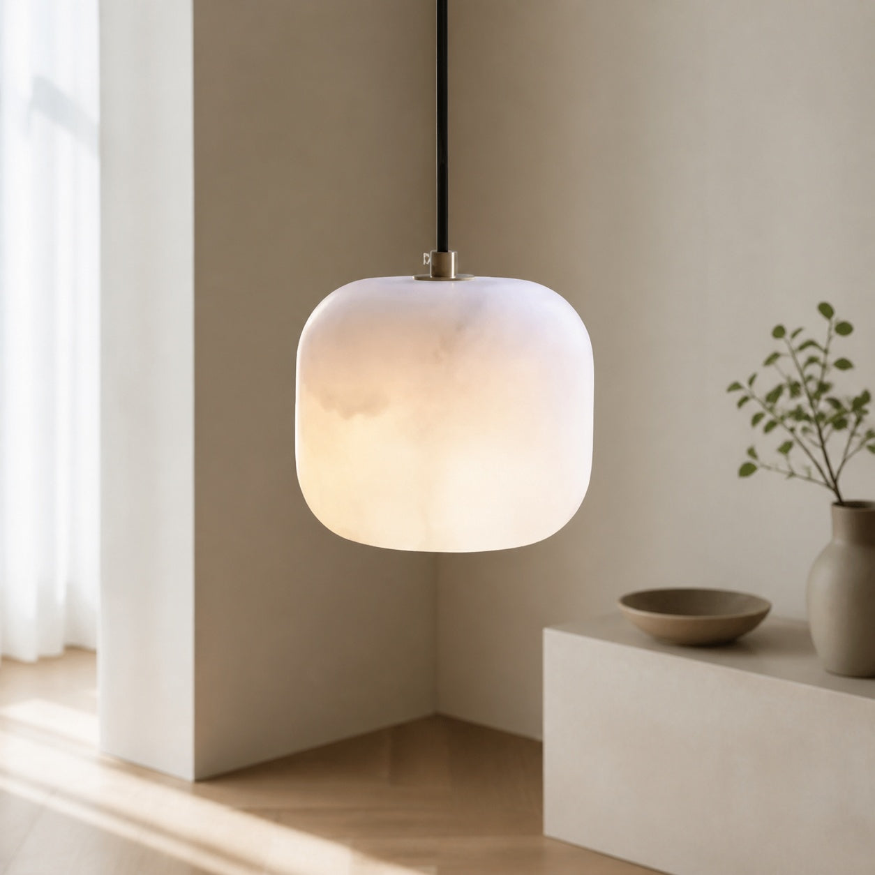 Alabaster Bedside Pendant Light