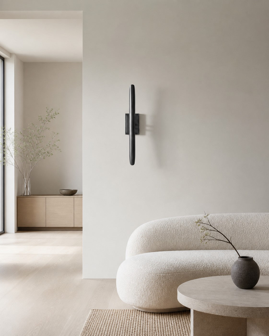 Modo Wall Sconce Minimalist Metal Frame - Contemporary Design for Bedroom, Entryway and Office