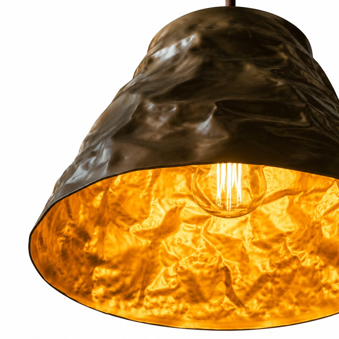 Hand-Hammered Brass Pendant Light for Dining Rooms