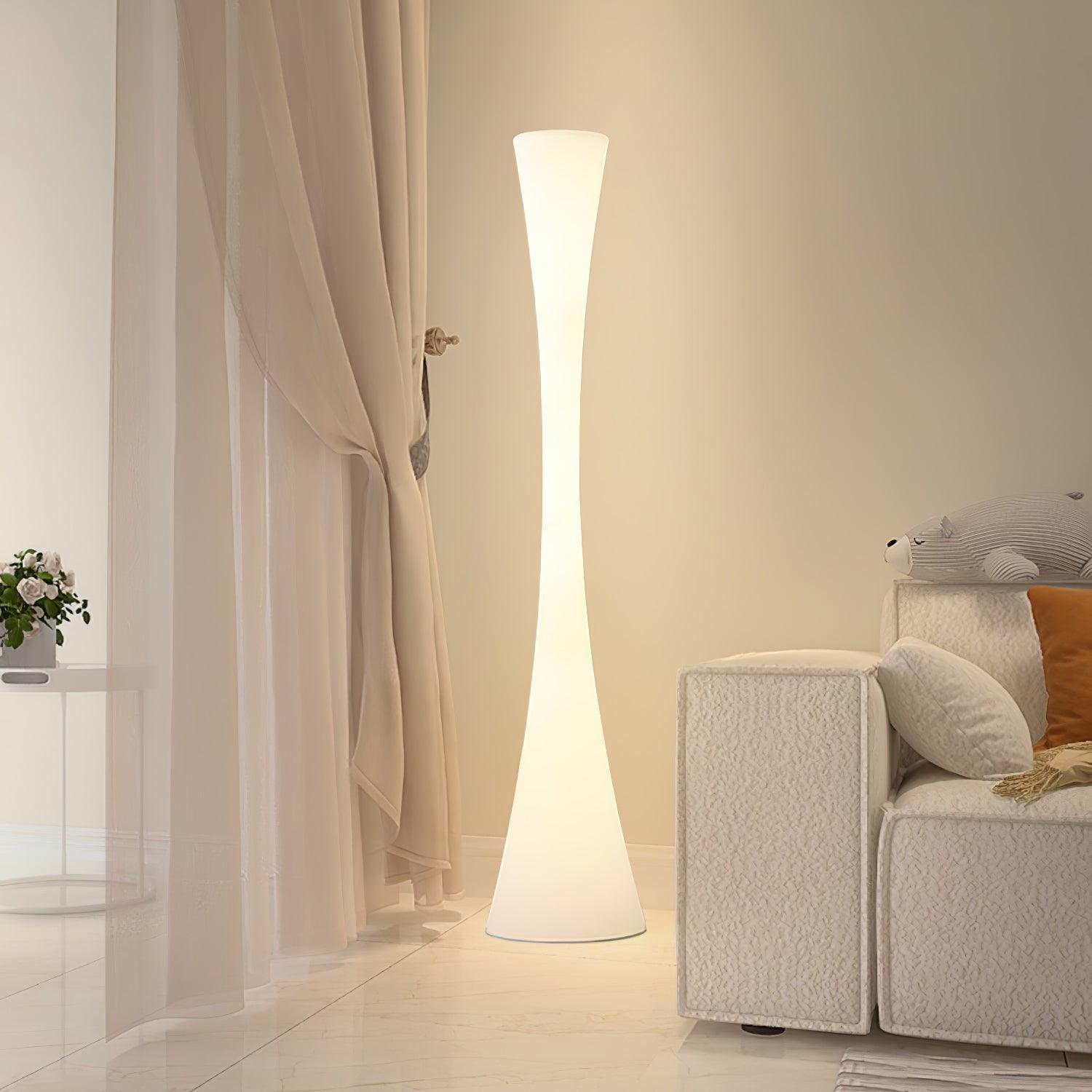Romantic Simple White Column Floor Lamp