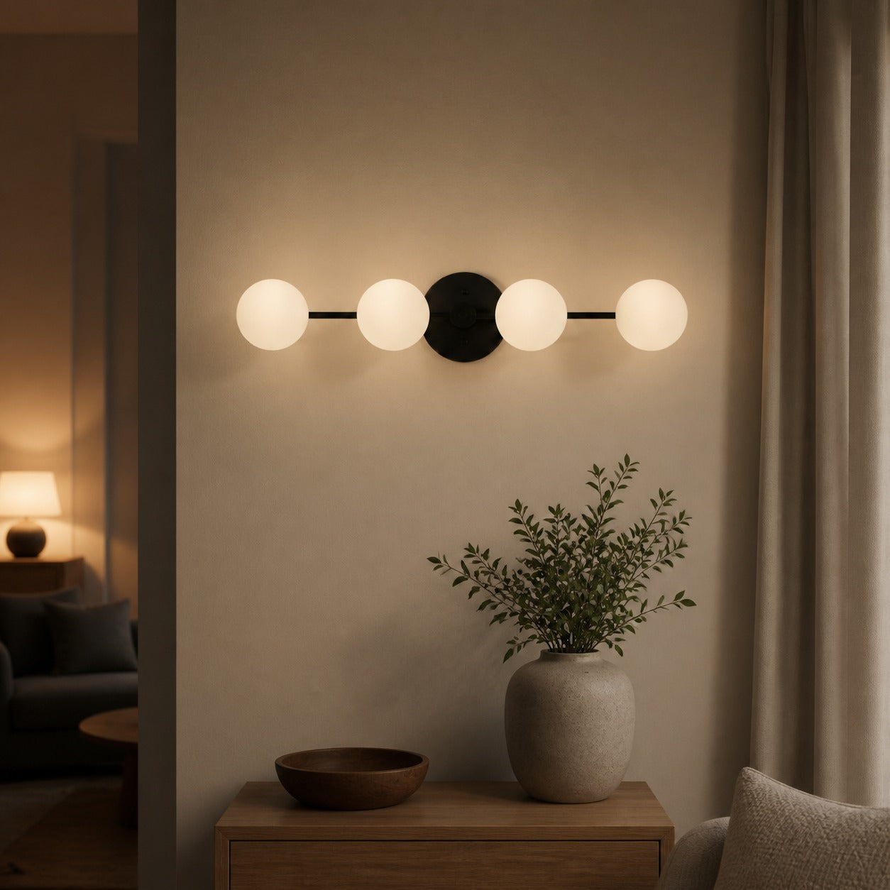 Glorica Glass Long Vanity Light - Modern Minimalist Wall Sconce Design