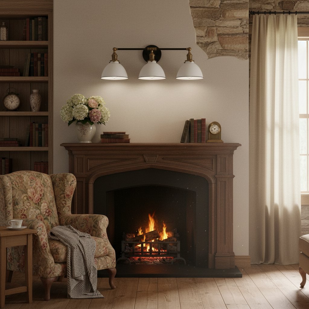 Conique Metal Dual Head Wall Fixture with Classic Shades – Industrial Vanity Lamp