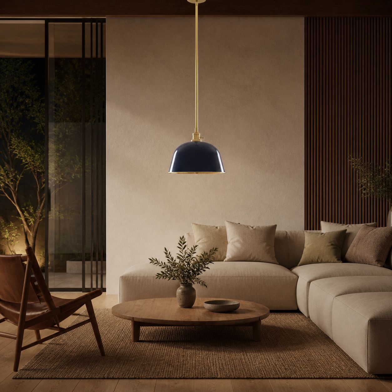 Lirra Metal Dome Pendant Light – Industrial Silhouette Lamp for Kitchens