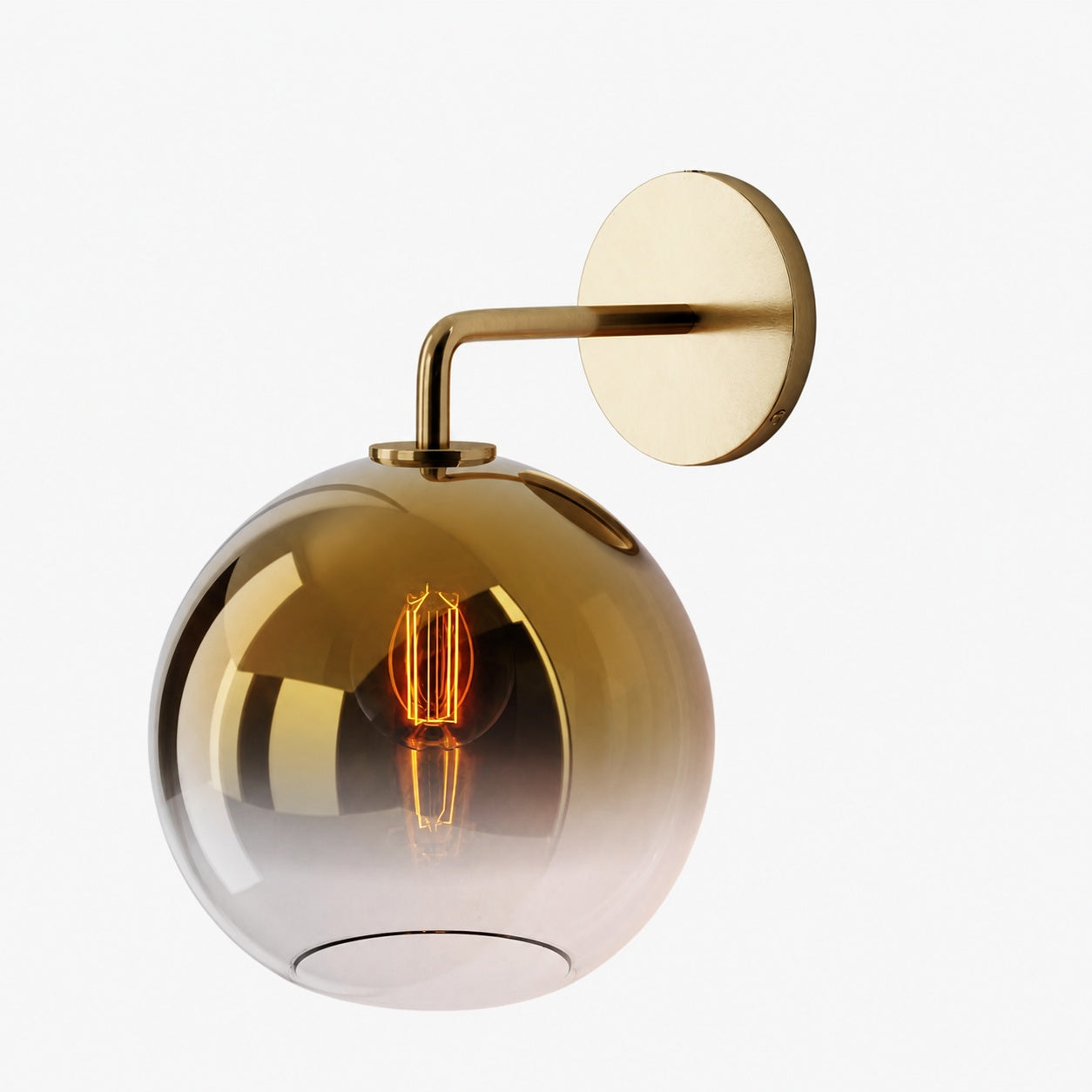 Selvion Artistic Globe Sconce Light - Handcrafted Glass Sculptural Wall Fixture