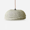Gathered Fabric Pendant Lamp with Botanical Pattern Option
