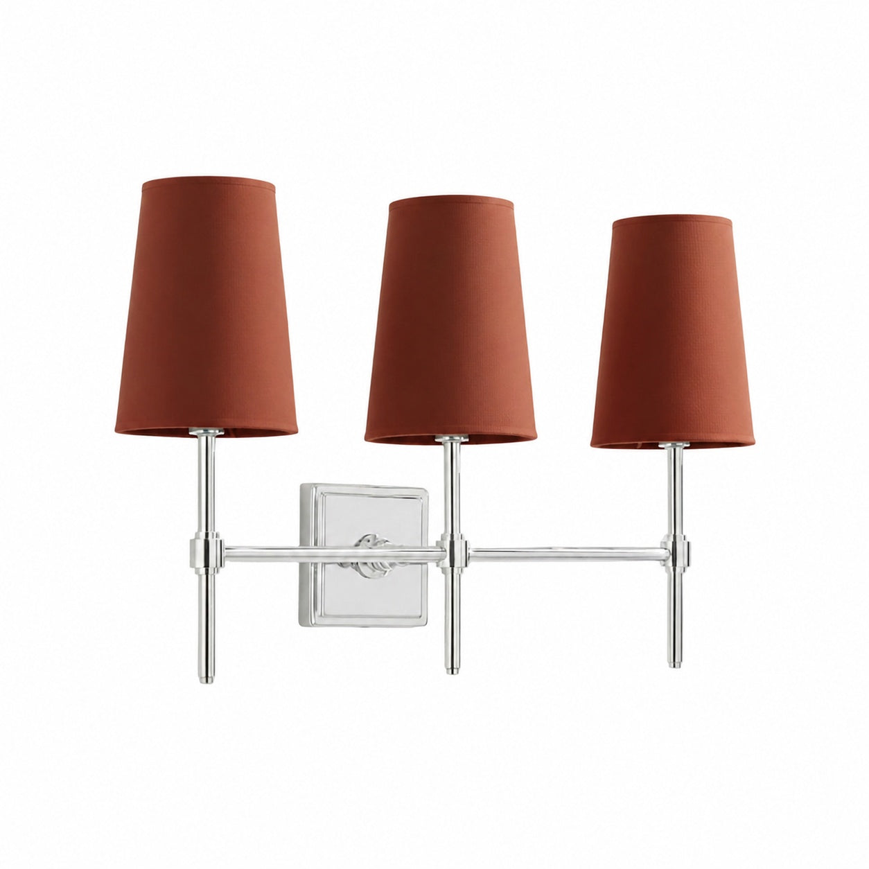 Derlina White Linen Shades Wall Lamp – Retro Metal Multi-Head Lighting Fixture