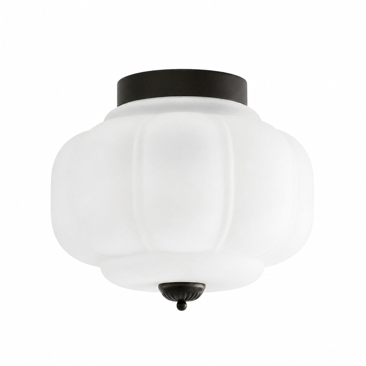 Vintage Eloise Milk Glass Flush Mount Ceiling Light - Vintage Charm Soft Glow