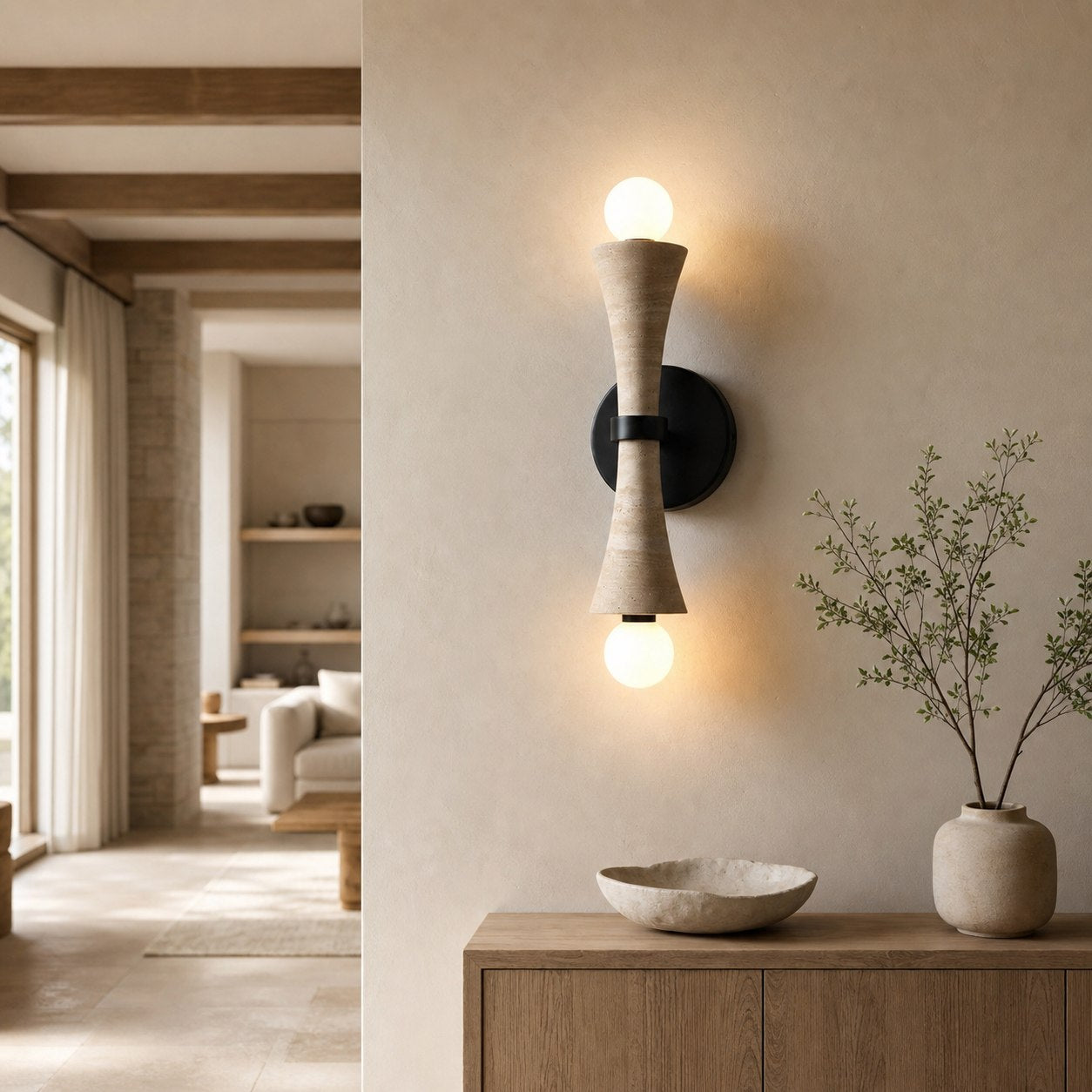 Modern Linear Wall Lamp – Minimalist LED Sconce for Bedroom Living Room Hallway