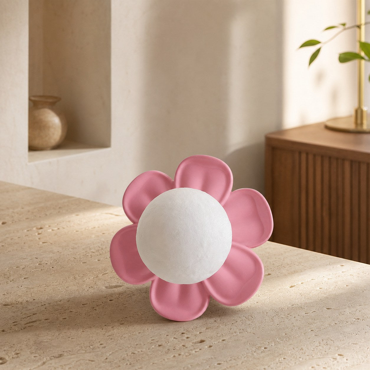 Cream Bloom Flower Ceiling Lamp