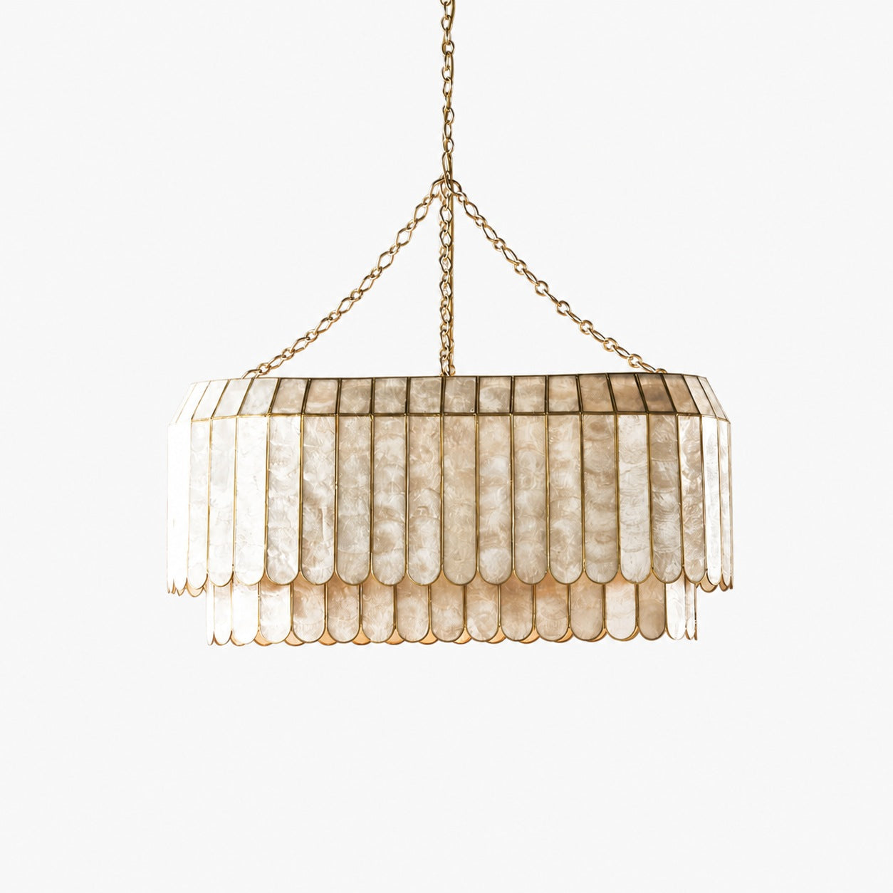 Lumica Capiz Faceted Pendant Light - Elegant Natural Shell Design