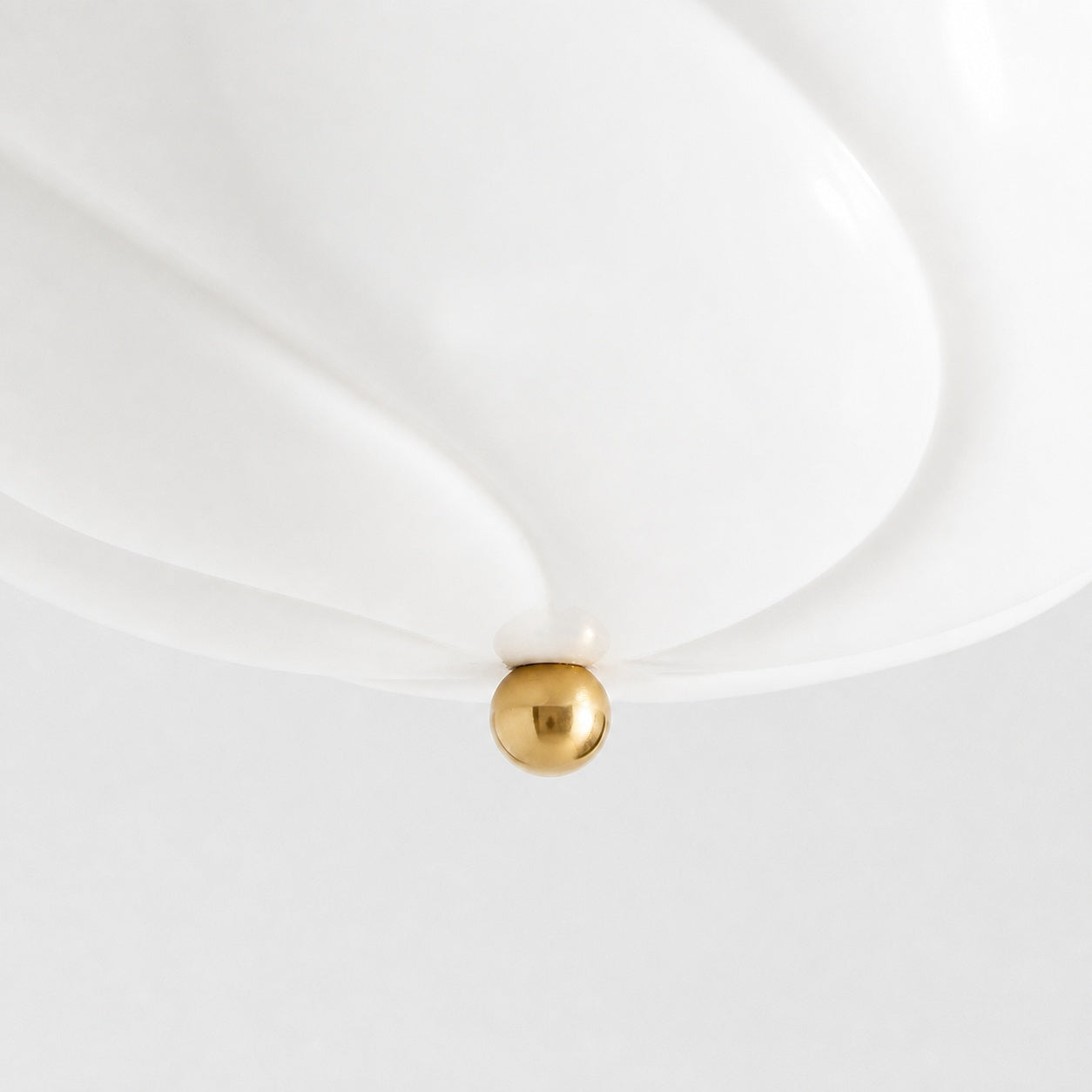 Modo Ceiling Light –Minimalist Glass Shade with Sleek Brass Frame for Dining Room or Office