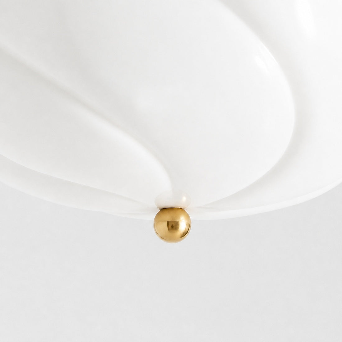 Modo Ceiling Light –Minimalist Glass Shade with Sleek Brass Frame for Dining Room or Office