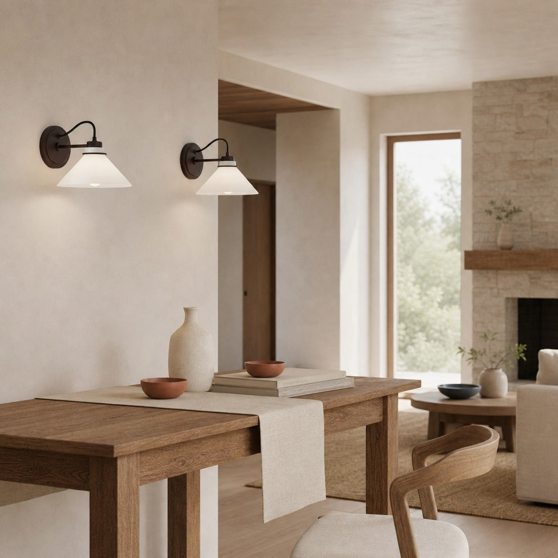 Aurenza Sconce – Farmhouse Wall Light with Metal Accents for Cozy Spaces
