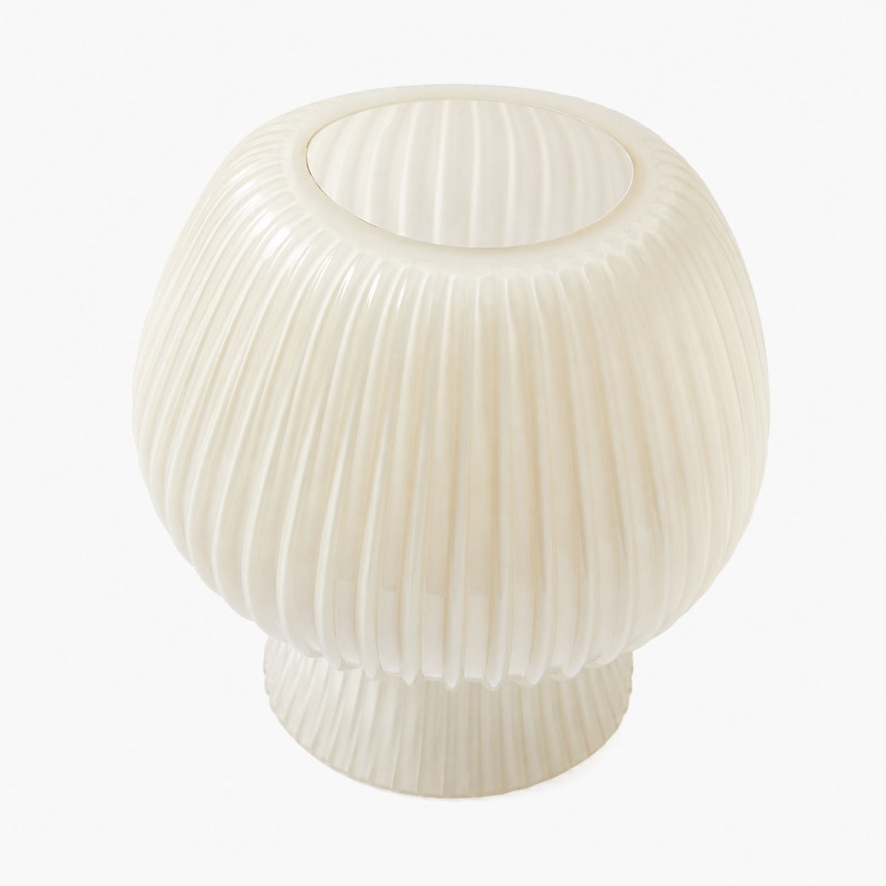Novarise Ribbed Glass Table Lamp – Textured Glass Accent Lighting
