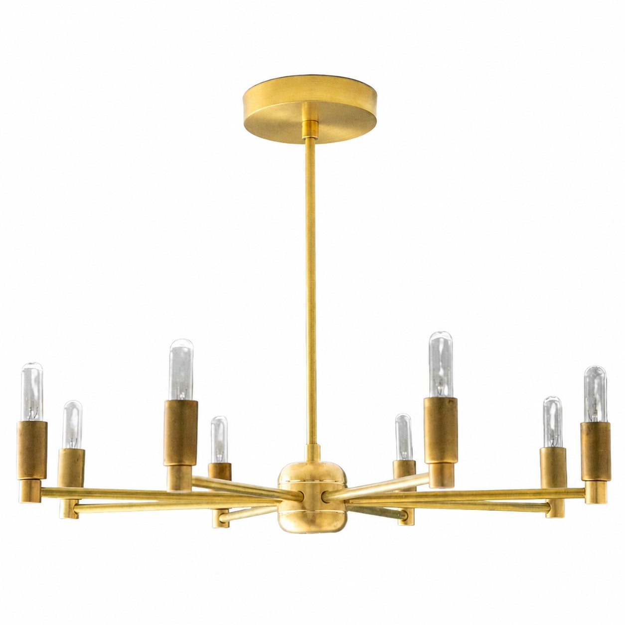 Mobilux Line Modern Chandelier - 8 Arm Mid Century Hanging Light