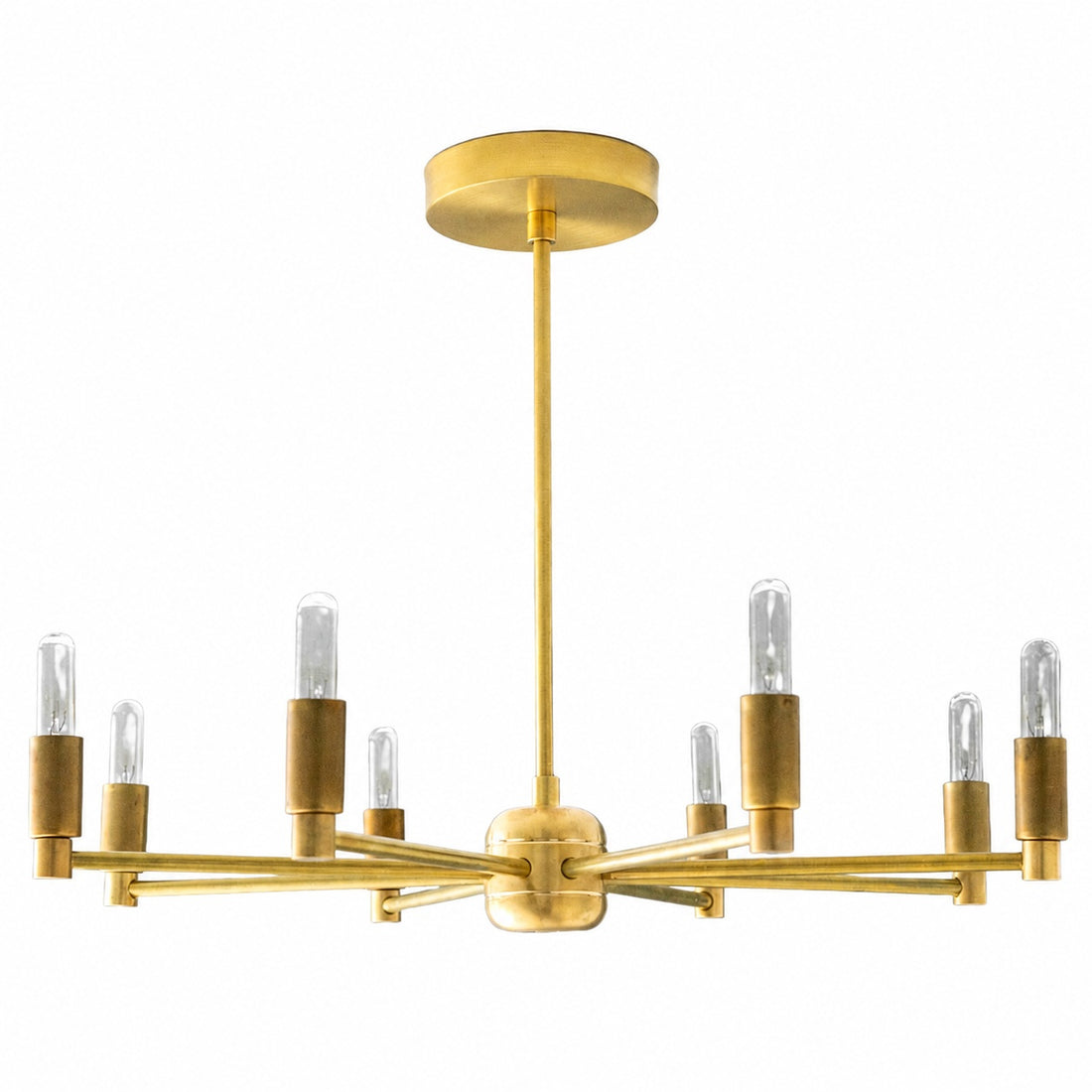 Mobilux Line Modern Chandelier - 8 Arm Mid Century Hanging Light