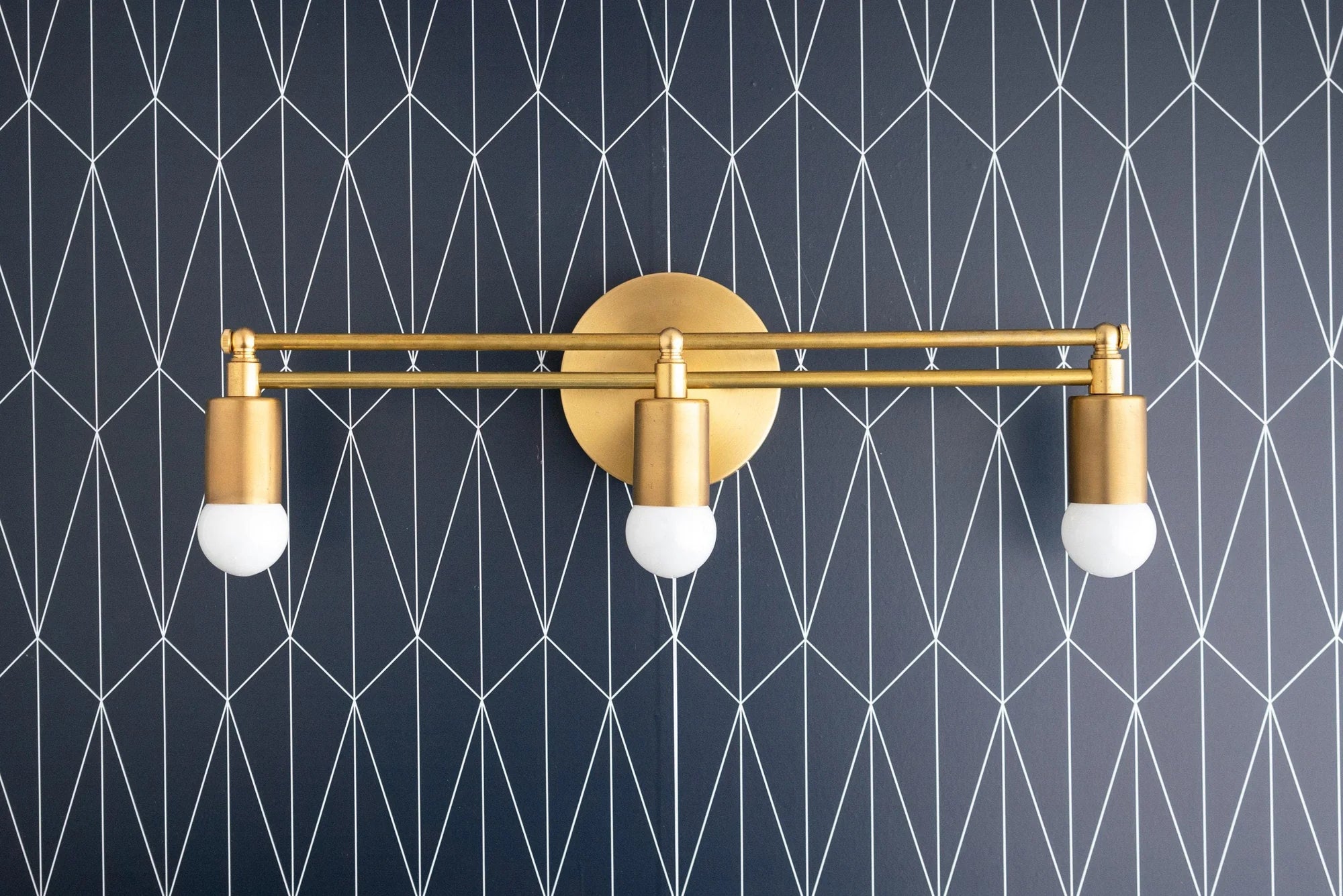 Lumen Elegant Multi Light Vanity Fixture – Art Deco Inspired Bathroom Wall Lamp