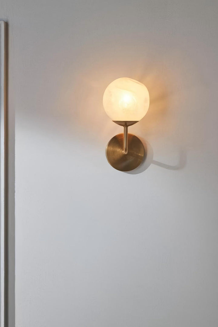 Pawrior Modern Organic Glass Sphere Wall Light - Nordic Cloud Design Wall Sconce