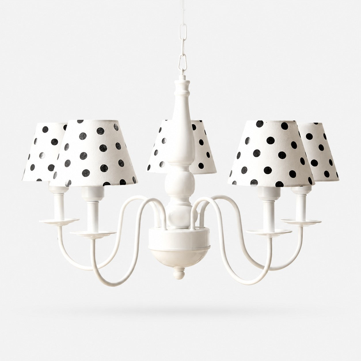 Colorful Fabric Shade 5-Light Chandelier