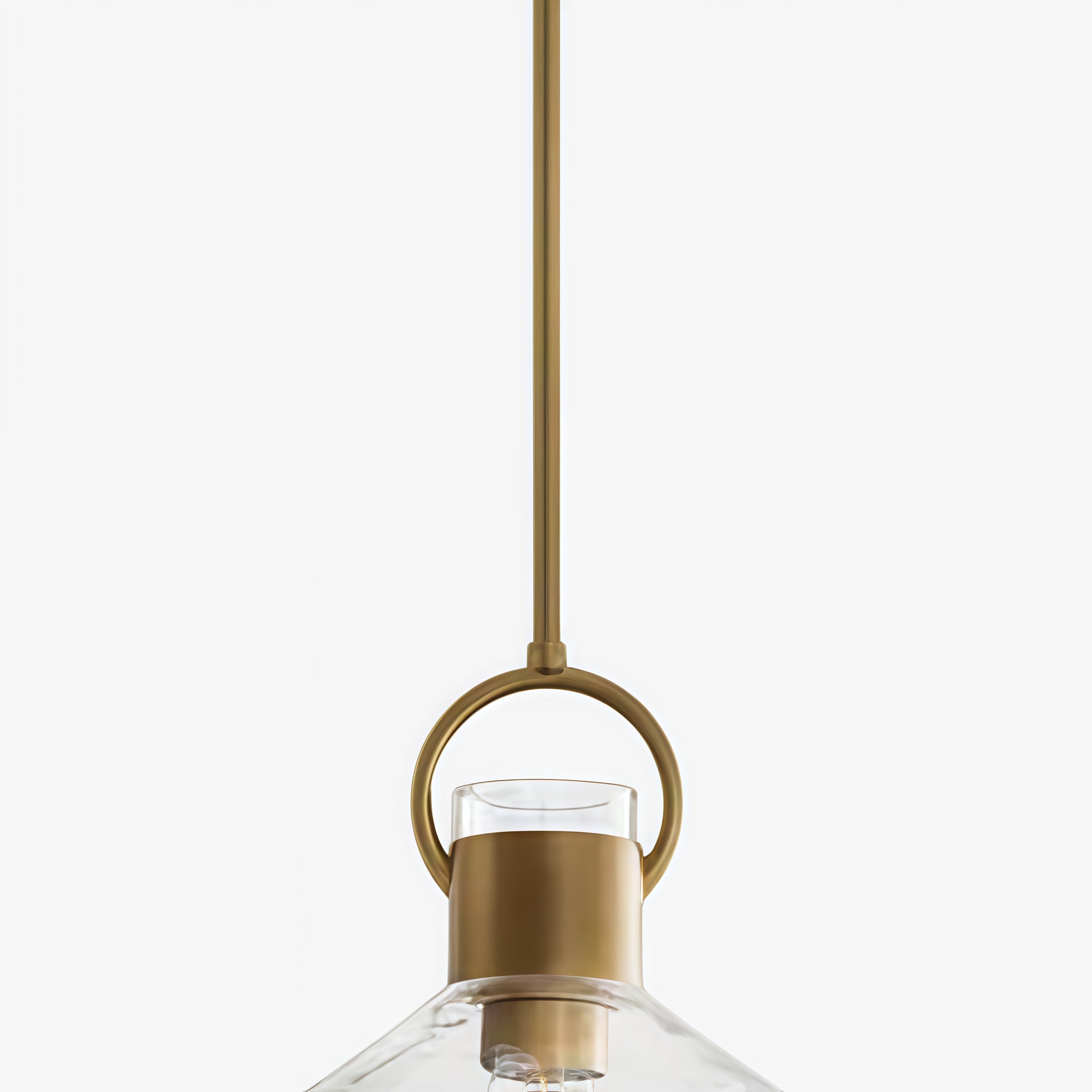 Lumicona Wide Cone Pendant Light – Clear Glass Design with Industrial Style for Kitchens U17