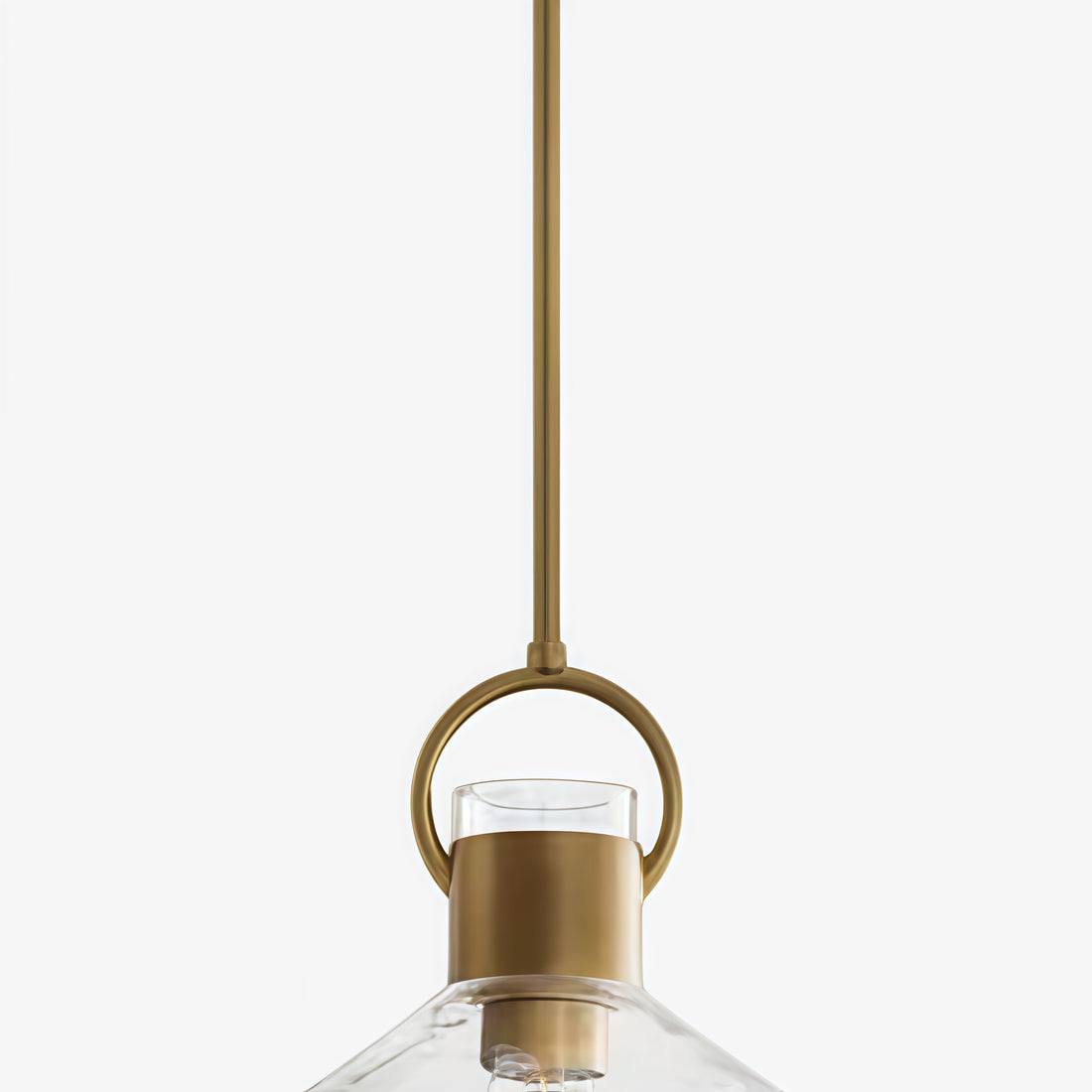 Lumicona Wide Cone Pendant Light – Clear Glass Design with Industrial Style for Kitchens U17