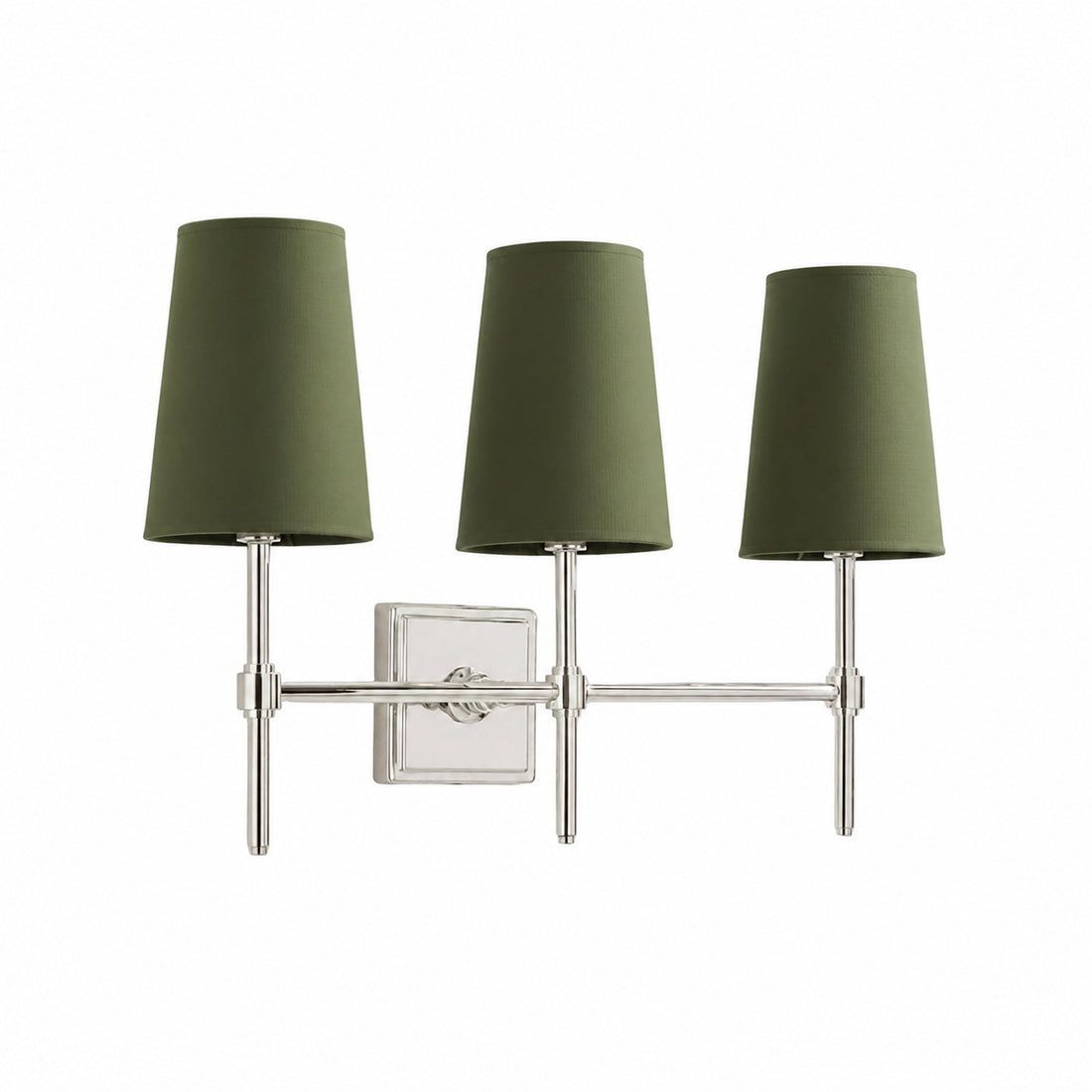 Derlina White Linen Shades Wall Lamp – Retro Metal Multi-Head Lighting Fixture