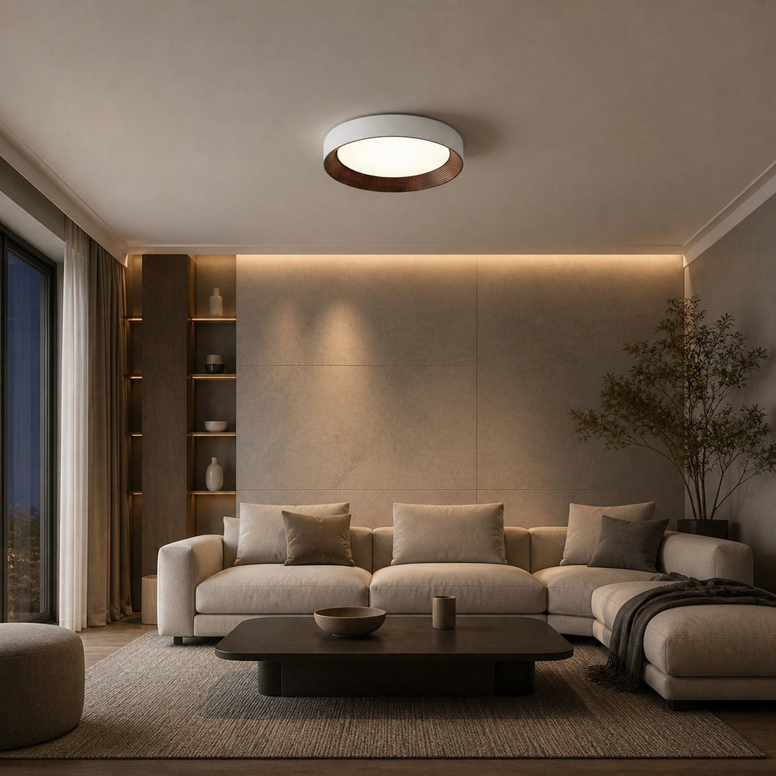 Crelina Contemporary Ceiling Light - Indoor Flush Fixture for Hallway and Dining Area U16