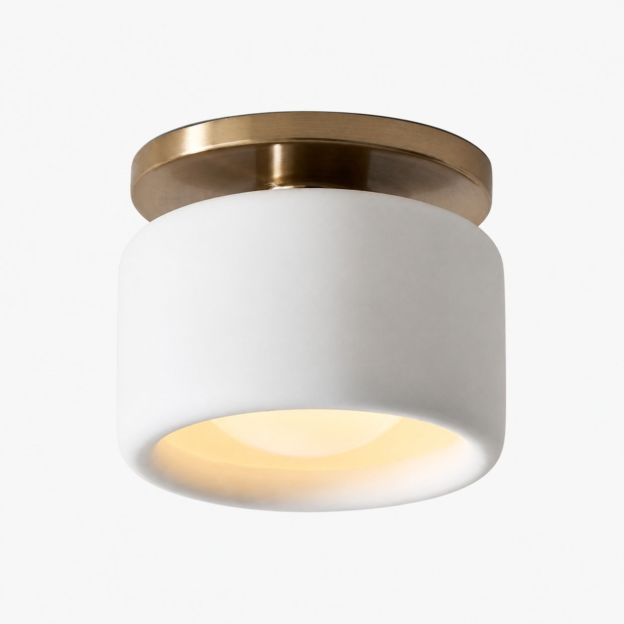Cerova Modern Porcelain Flush Mount Ceiling Light– Elegant Ivory Shade