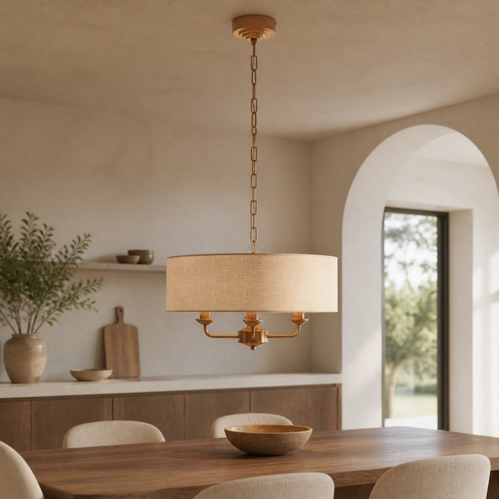 Tela Classic Multi-Light Design Pendant Light – Traditional Style Hanging Lamp for Dining Room