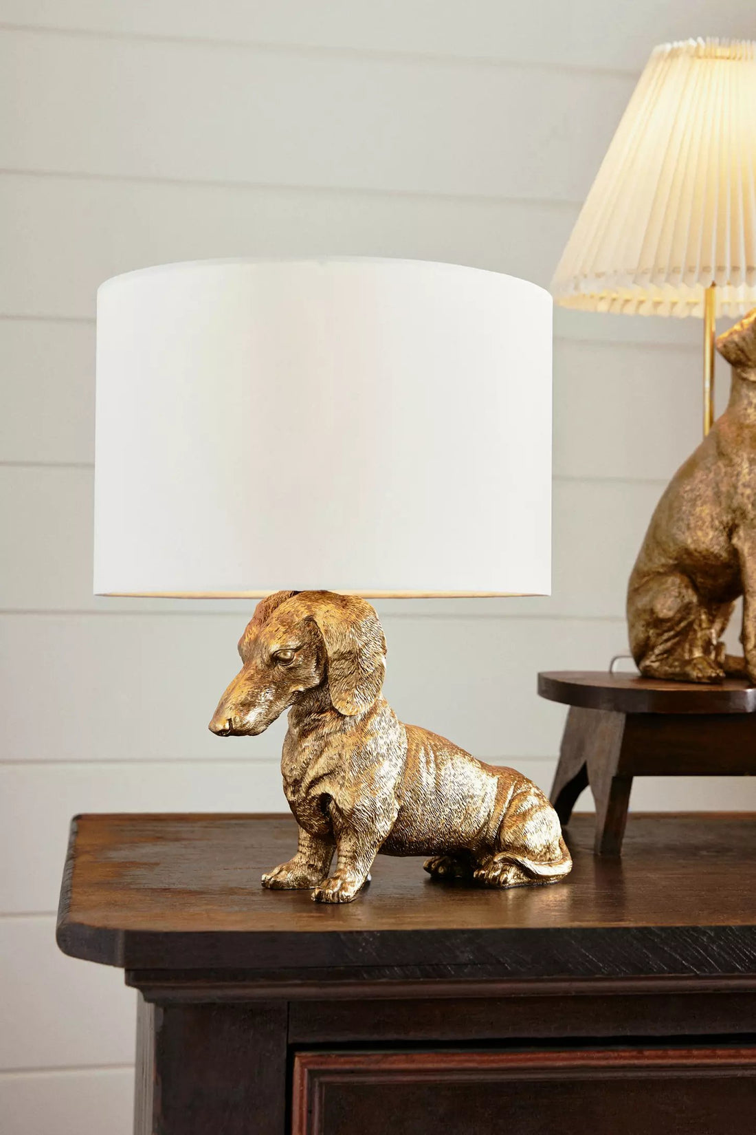 Pawdia Unique Table Lamp - Decorative Ceramic Animal Bedside Lamp