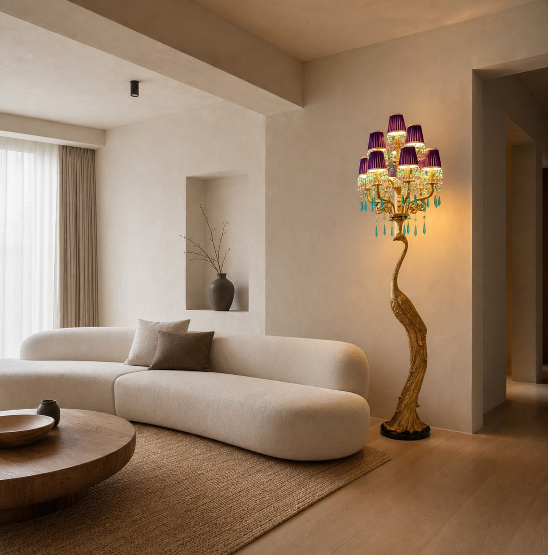 Perky Peacock Floor Lamp