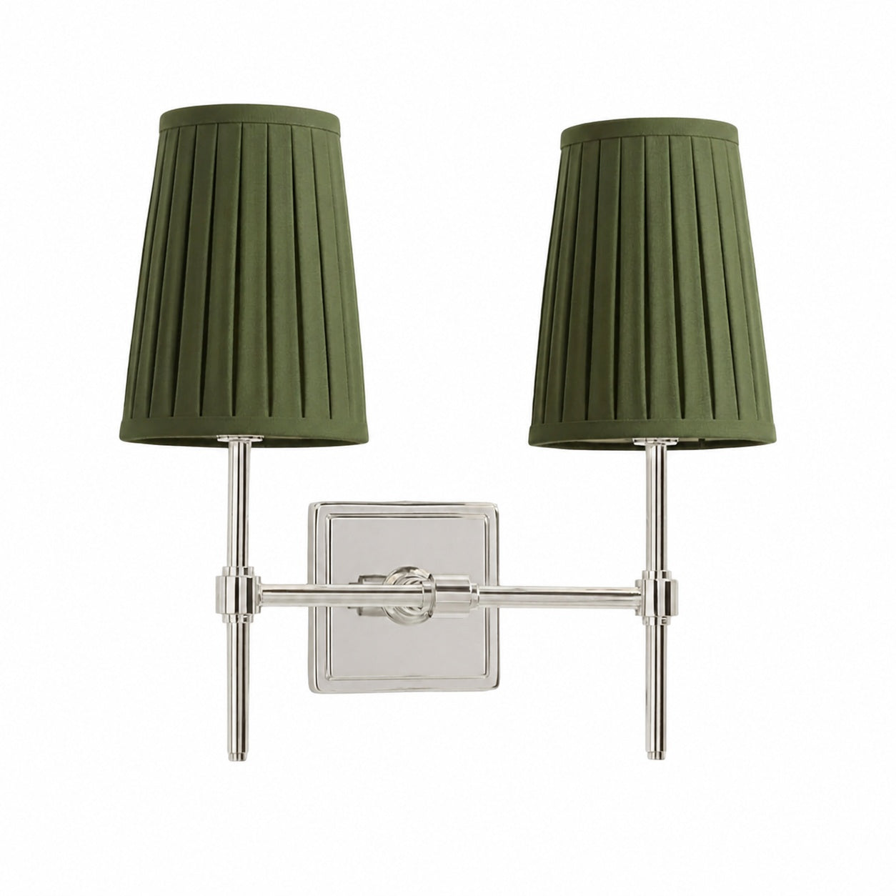 Derlina White Linen Shades Wall Lamp – Retro Metal Multi-Head Lighting Fixture
