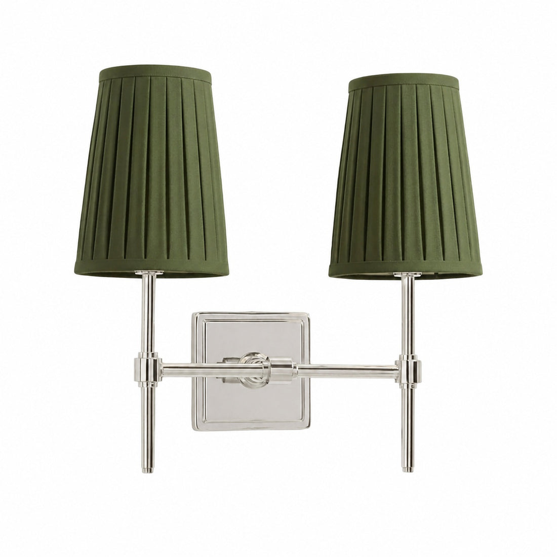 Derlina White Linen Shades Wall Lamp – Retro Metal Multi-Head Lighting Fixture