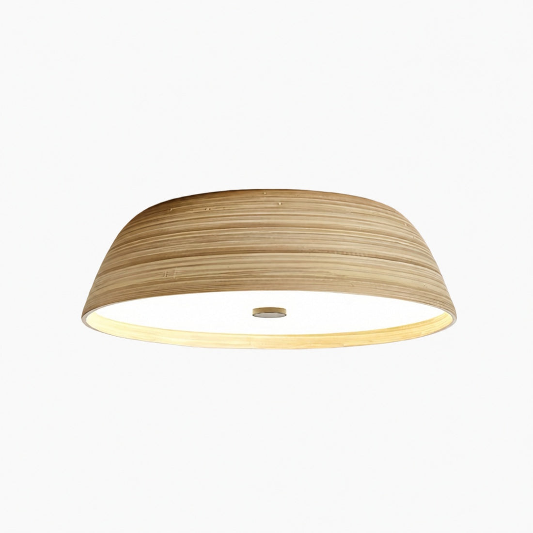 Bambori Japandi Style Bamboo Textured Ceiling Lamp - Natural Accent Light for Living Room