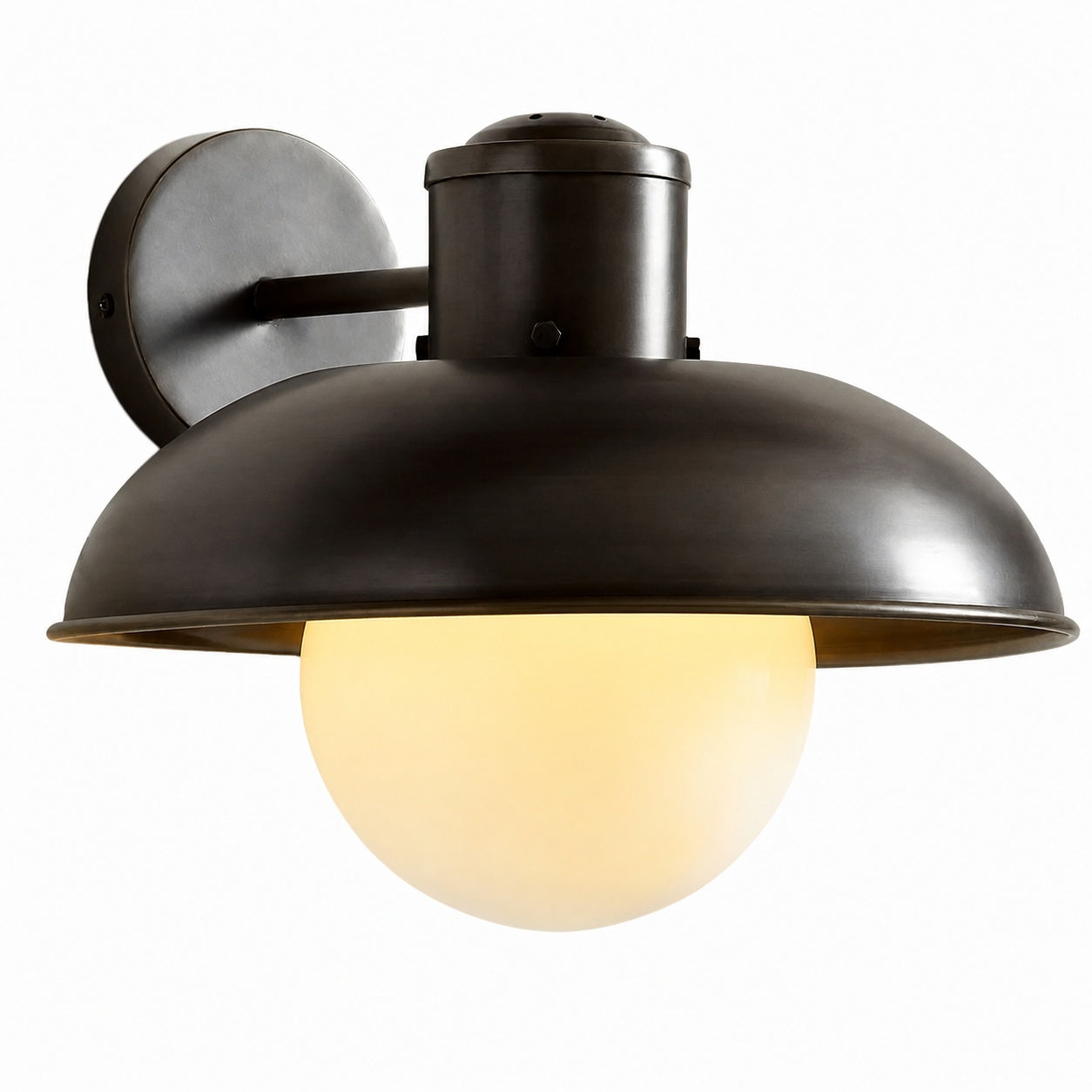 Cordax Industrial Modern Wall Lamp – Soft Opal Glass Glow for Hallway or Bedroom