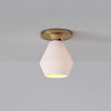 Merin Minimalist Sleek Geometric Glass Flushmount Light
