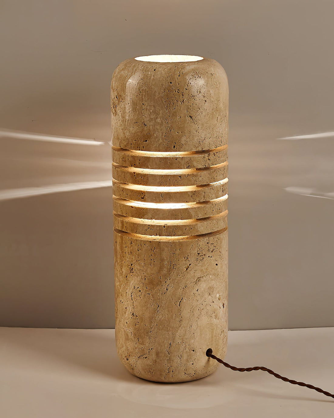 Antique Creative Yellow Travertine Floor Lamp