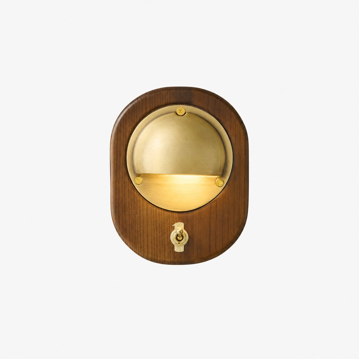 Ivoran Modern Wall Sconce - Ash Wood and Brass Spherical Lamp for Bedroom and Hallway