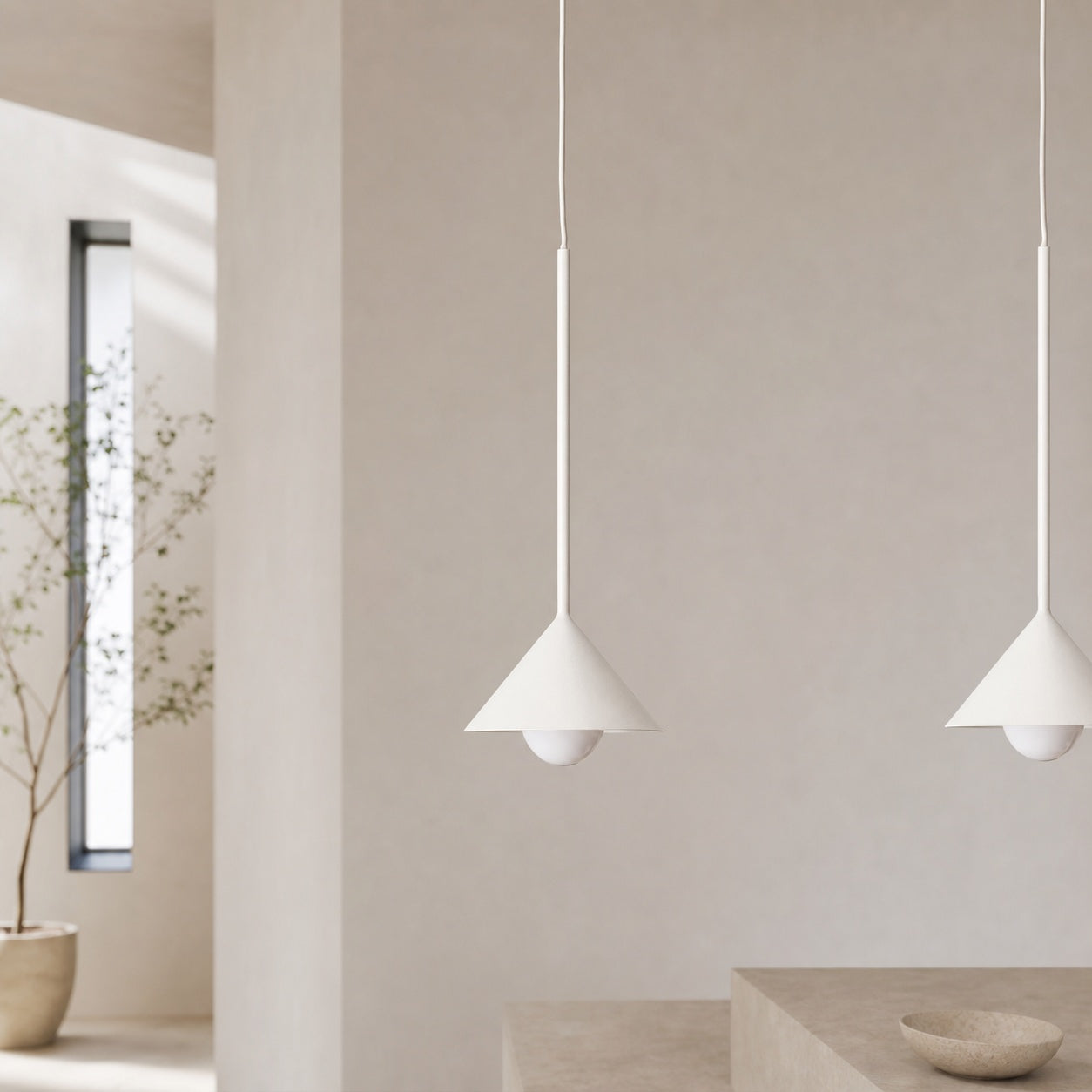 Brivana Adjustable Pendant – Cone Shade Light for Kitchen or Dining