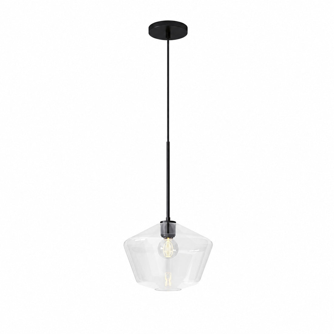 Merin Transparent Glass Sculpture Geometric Chandelier