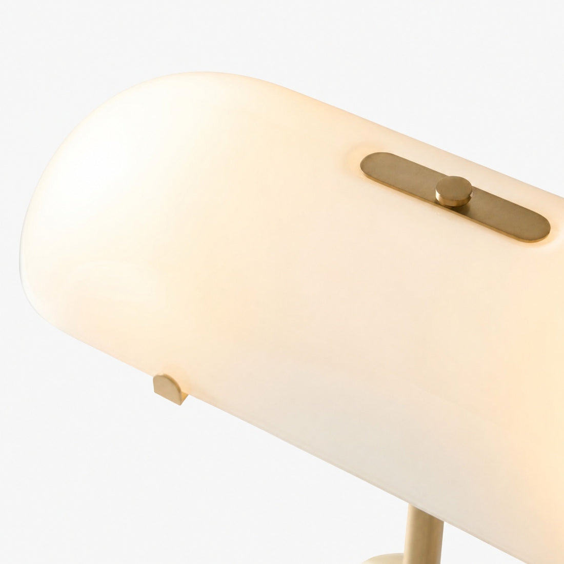 Ferosa Boat-Shaped Lampshade Table Lamp – Vintage Bronze Finish with Milk Glass Shade