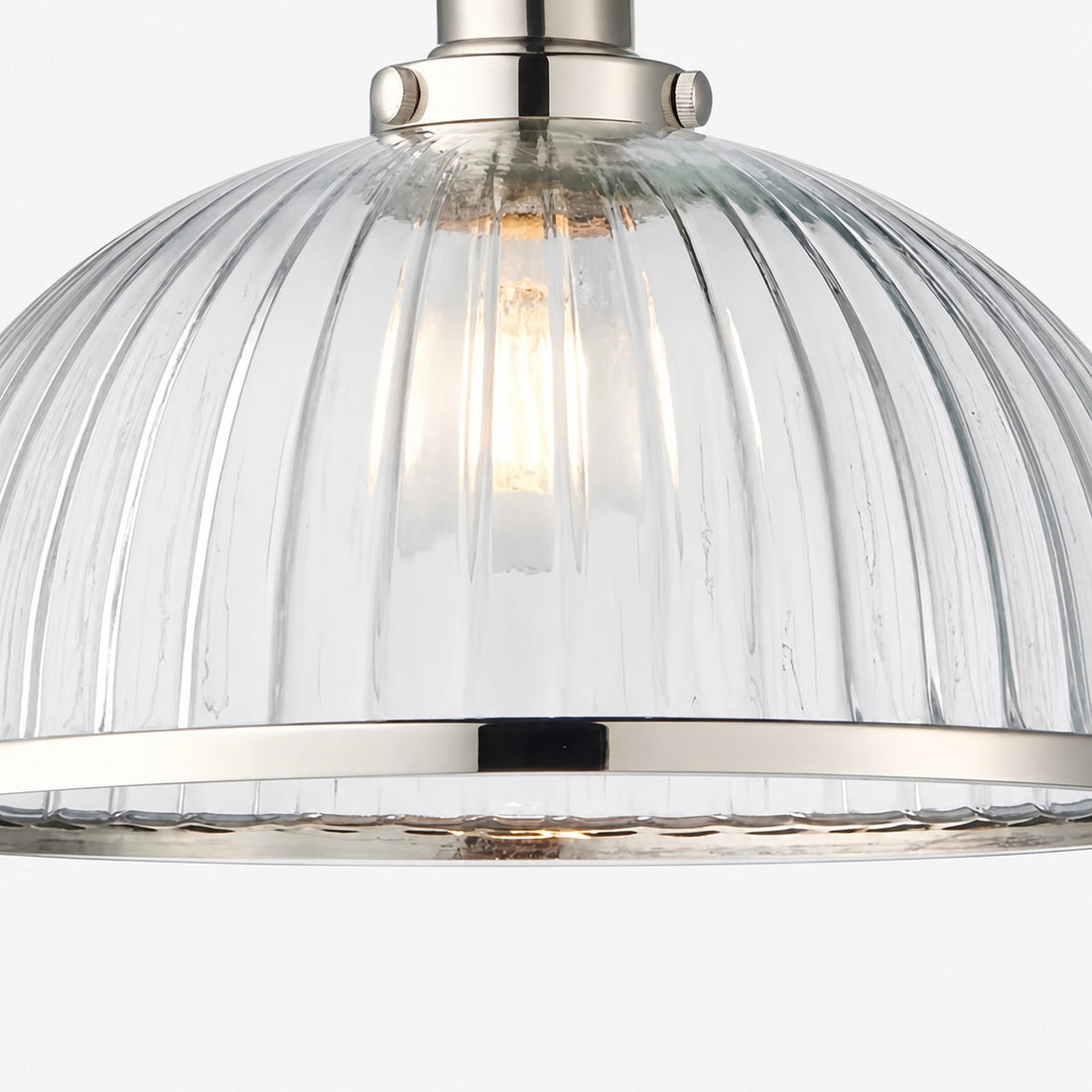 Novera Ribbed Glass Stylish Modern Pendant Lamp for Bedroom and Dining Area