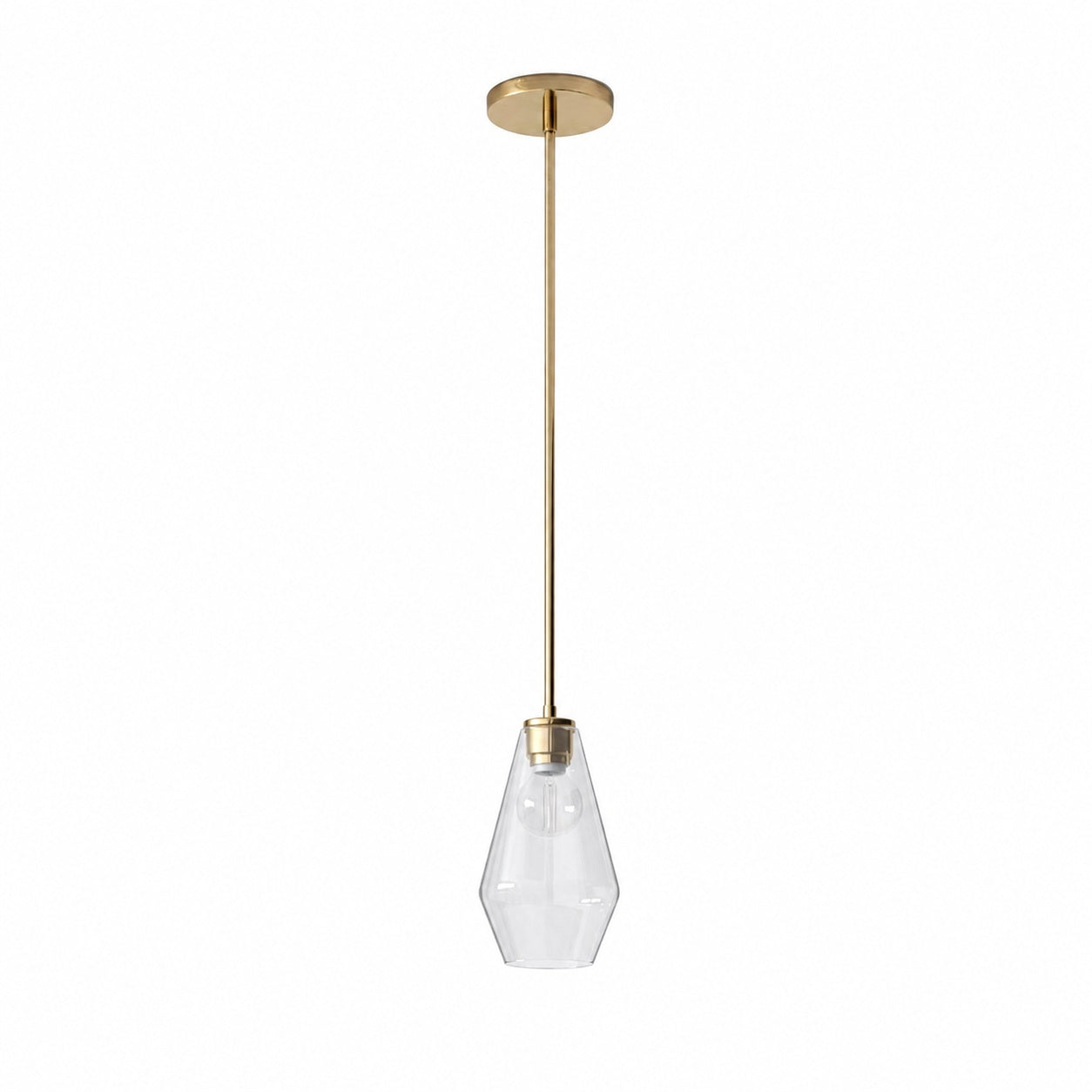 Merin Transparent Glass Sculpture Geometric Chandelier