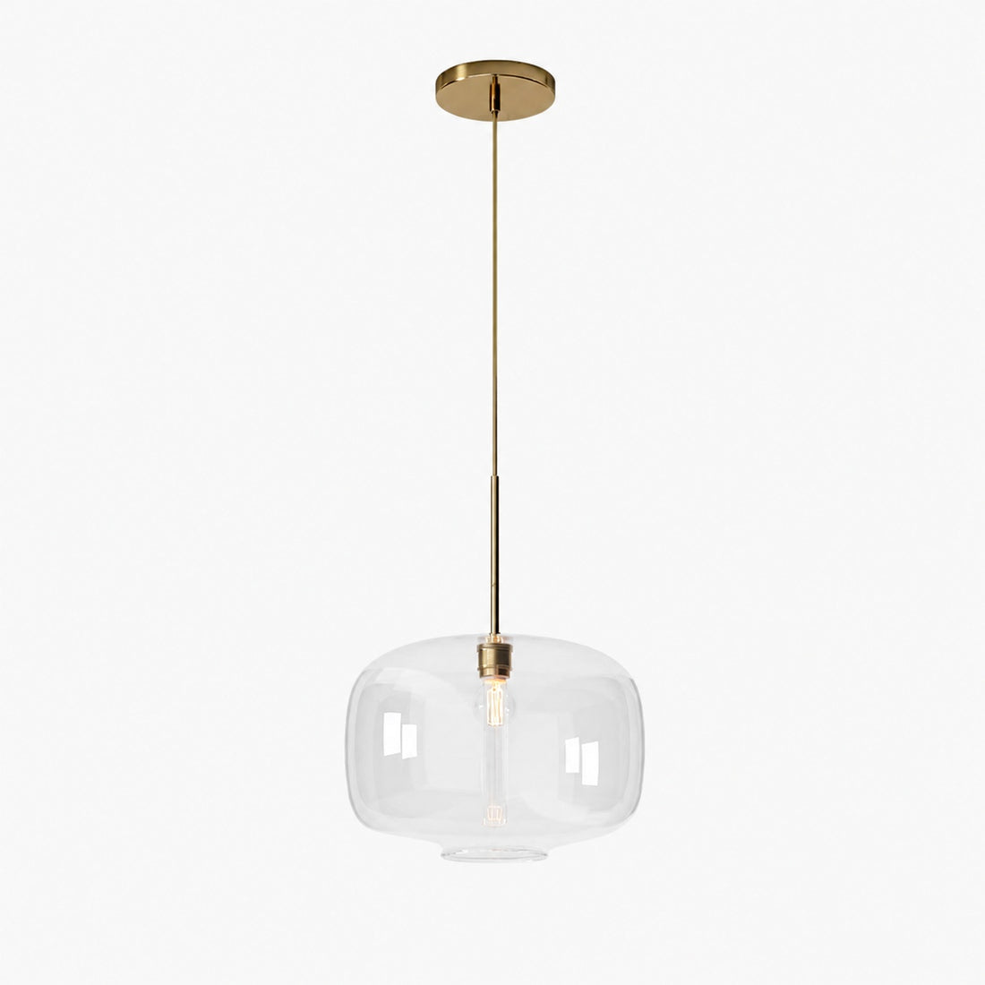 Lumivelle Pebble Pendant Light - Adjustable Glass Shade - Modern Lighting