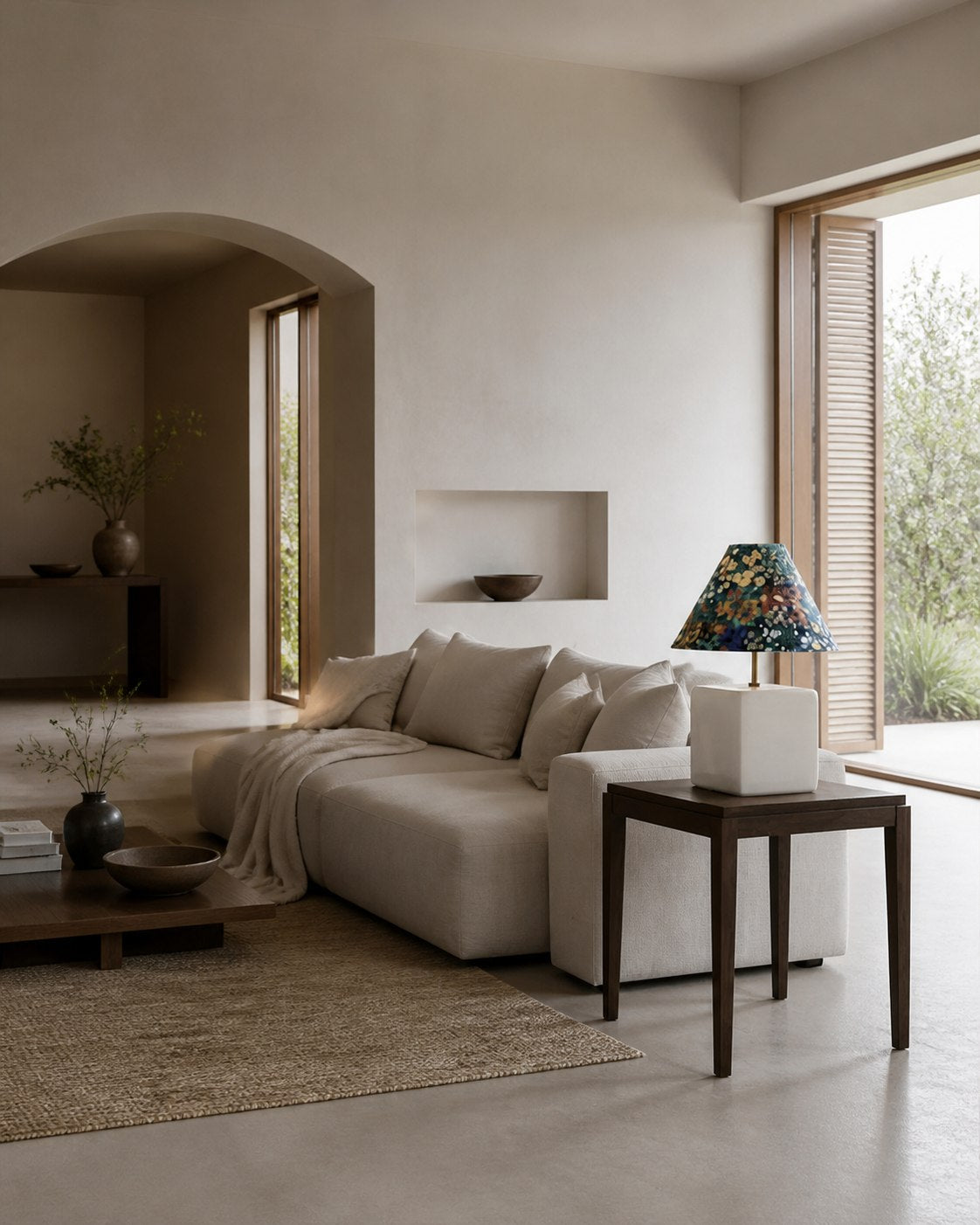 Aeva Ceramic Table Lamp - Modern Grace Design with Playful Polish
