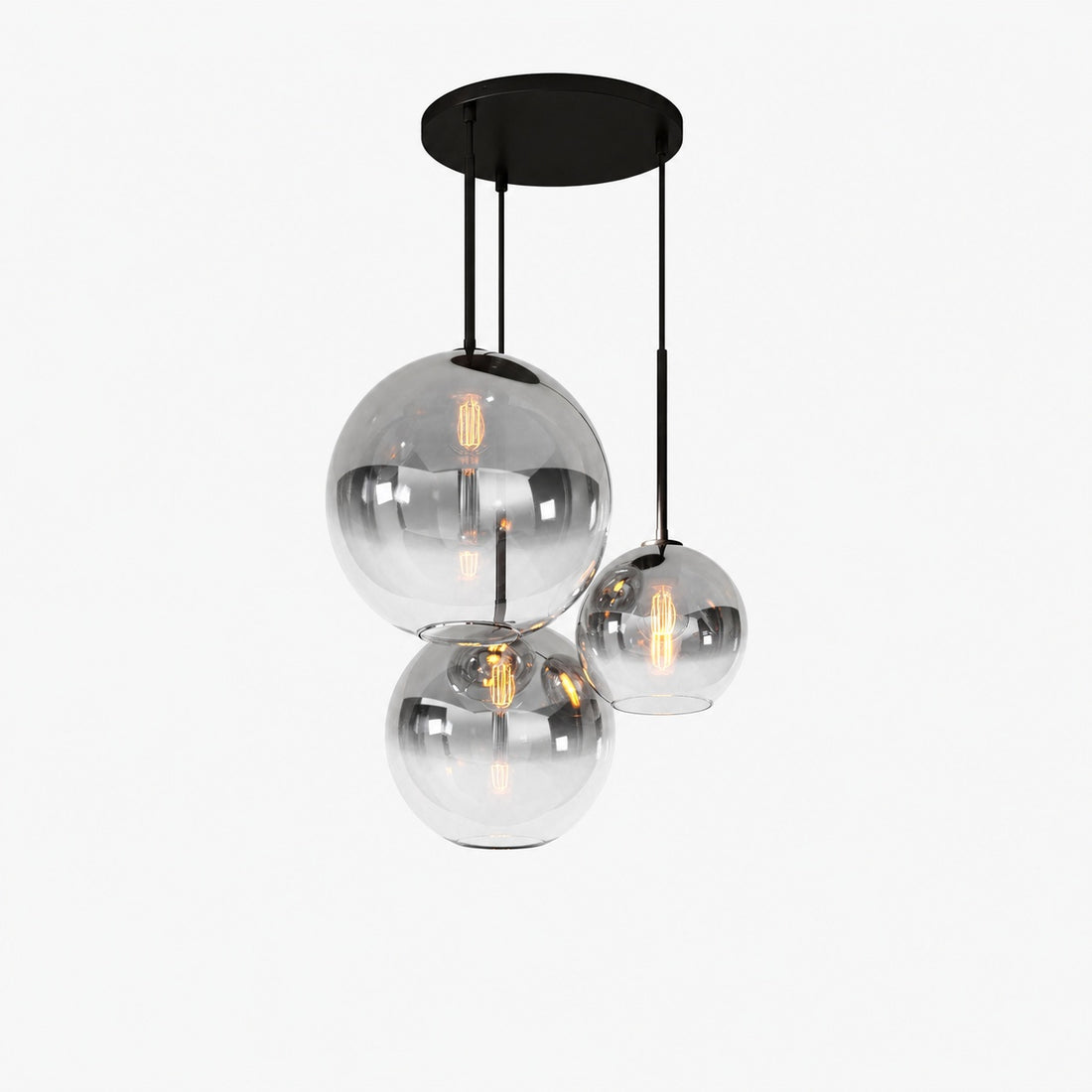 Selvion Minimalist Crystal Chandelier - Handcrafted Glass Sculptural Lighting Fixture