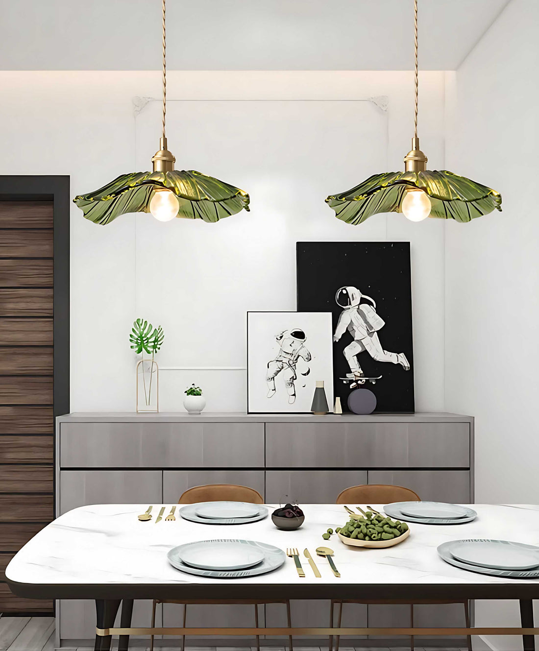 Nordic Flower Glass Pendant Light for Living Room