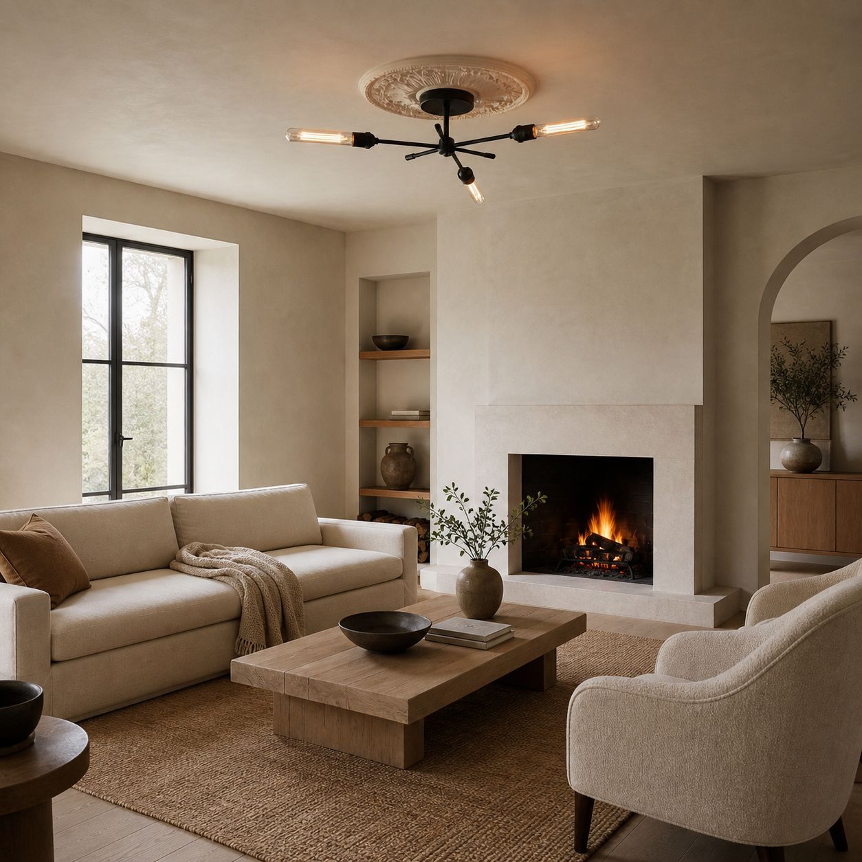 Mobilux Line Industrial Chandelier - Modern Ceiling Light Fixture for Home