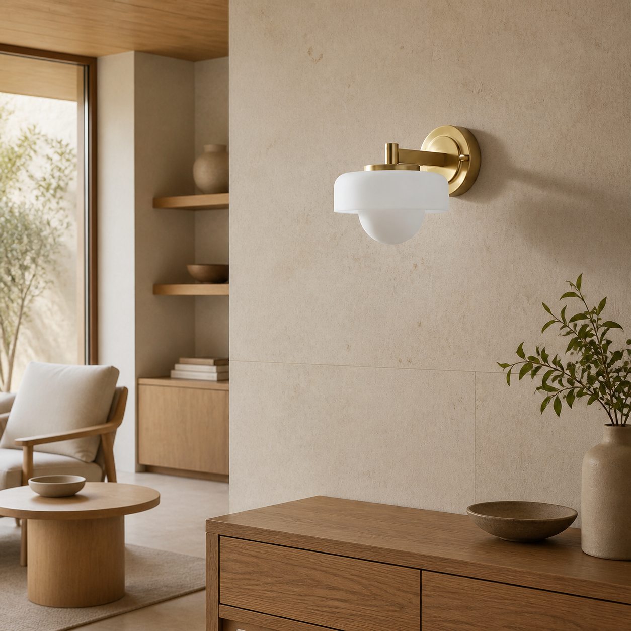 Zirvos Retro Globe Glass Wall Sconce – Elegant Brass-Inspired Shade Wall Light for Corridor